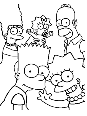 darmowe kolorowanki bajki simpsonowie