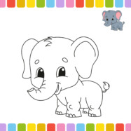 darmowe kolorowanki według wzoru słoń