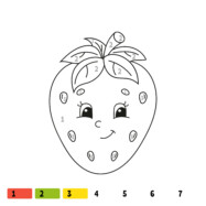 kolorowanie według numerów truskawka