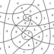 kolorowanka znajdź liczby osiem