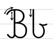 szablony nauka pisania dla dzieci alfabet litera kaligrafia